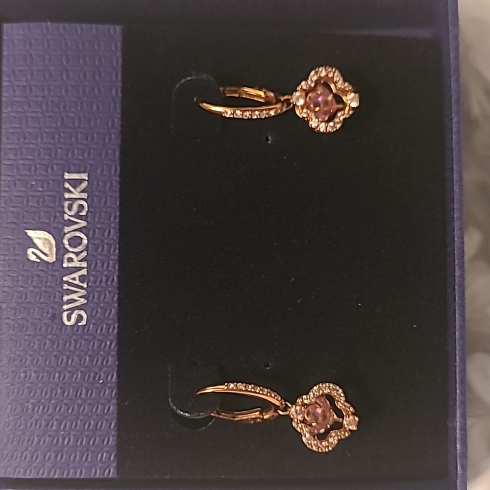 Swarovski Rose Gold Earrings